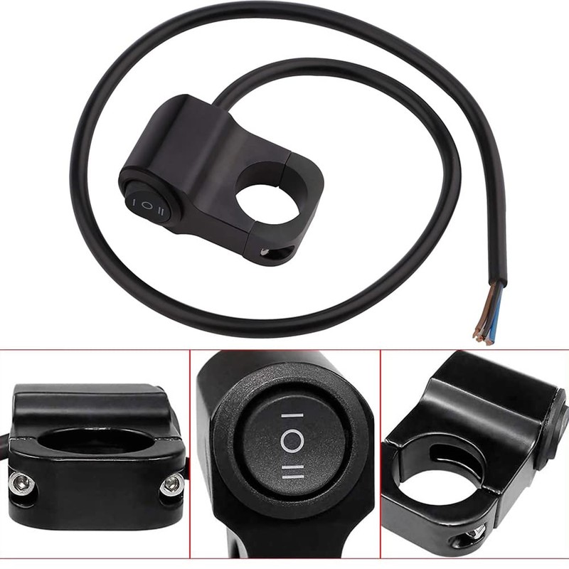 Greluma Motorcycle Headlight Switch, 22 mm (7/8 inch) Handlebar Light