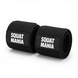 SQUAT MANIA Wrist Wrap, Muscle Training, Bench Press, Wrist Stabilization, Supporter, Medium Hardness, 23.6 inches (60 cm), Durable, Washable, Beginners, Big 3, Left and Right Set, Squat Mania
