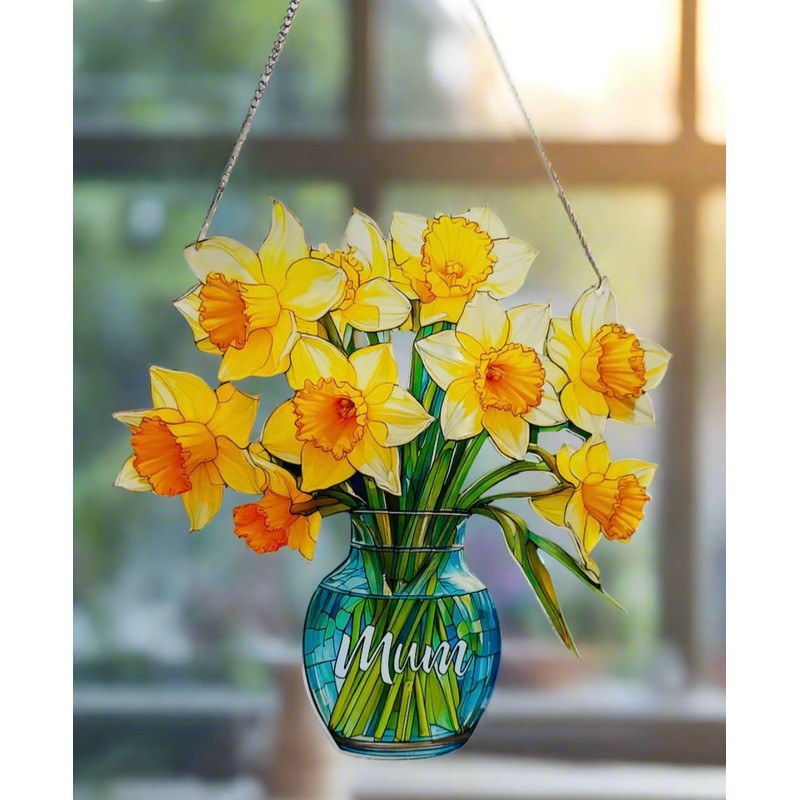 Image Industry Acrylic Everlasting Daffodils in Vase Gifts for Mum