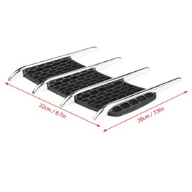 Air Vent Sticker Pair Bonnet Side Trim Car Exterior Hood Side Air Intake Flow Vent Shark Gill Outlet Decorative Sticker