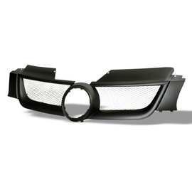 TLAPS 7422440930977 Compatible With 2006-2009 VW Golf Rabbit MK5 Matte Black Aluminum Mesh Front Bumper Grill Grille