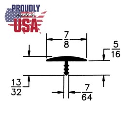Outwater Plastic T-molding 7/8 Inch Natural Oak Woodgrain Flexible Polyethylene Center Barb Tee Moulding 25 Foot Coil