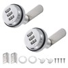 PATIKIL 1-1/8" Combination Cam Lock, 2 Pcs File Cabinet Locks