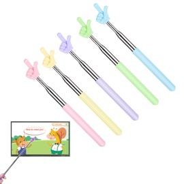 Pack of 5 Finger Pointers, Extendable, Pointer Finger, Pointer Finger, Pointer Stick, Retractable Classroom Pointer, Mini Handheld Teaching Pen, Finger Pointer, for Classroom, Personal Interaction (5