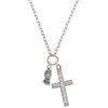 Delight Jewelry Silvertone Praying Hands - Praise Her Engraved Cross