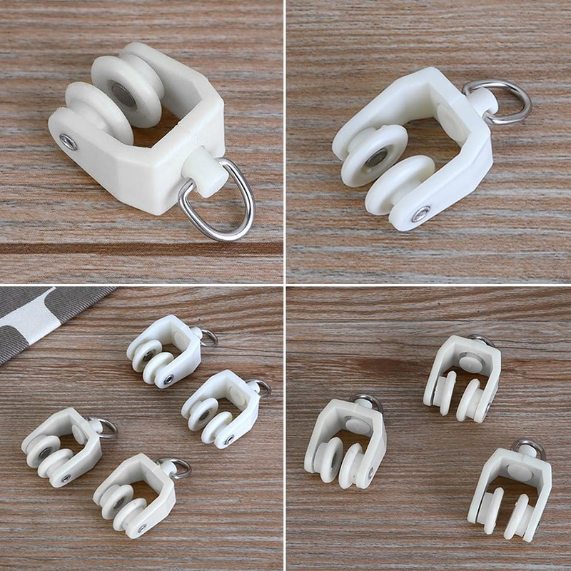 50pcs Curtain Track Rollers Hooks Ceiling Curtain Track Hooks Heavy-Duty