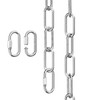 garini 3 Feet Industrial Silver Light Fixture Chain, Metal Pendant