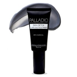 Palladio Skin Detox Primer Facial Clarificante con Carbón, crea una base suave para la aplicación de maquillaje, brinda un aspecto glamoroso impecable de larga duración, 1 onza, Estándar