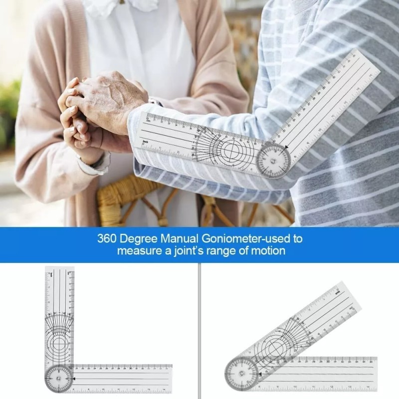 +Mu Goniometro Regla Medicion De 360 Angulos Flexible