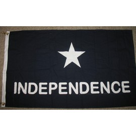AES Texas Captain Scotts Independence Embroidered Cotton Flag 3'x5' Banner with Clips