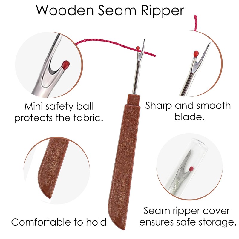WedDecor Wooden Seam Ripper & Stitch Remover – Precision Tool