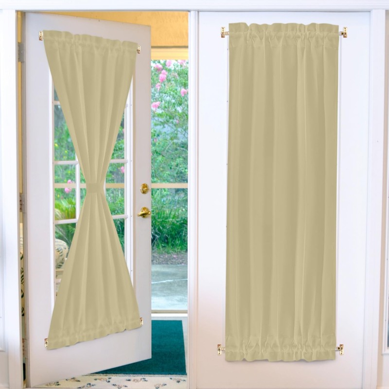 Amazing Drapery Hardware White Swivel Sash Curtain Rods with Brass