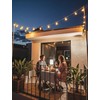 Larkvue 25FT Solar String Lights Outdoor with Remote, Waterproof Dimmable