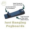 4pk Secure Wall Mounting, SKADIS Compatible, Includes Command Strips, Black