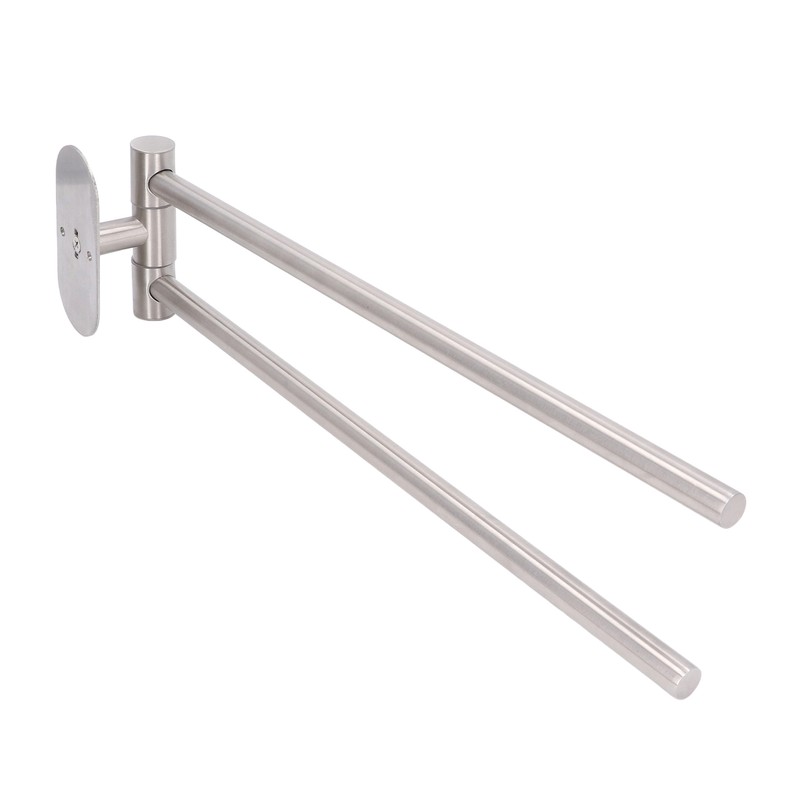 Stainless Steel Toilet Paper Bracket Single Seat 2 Poles Rotatable