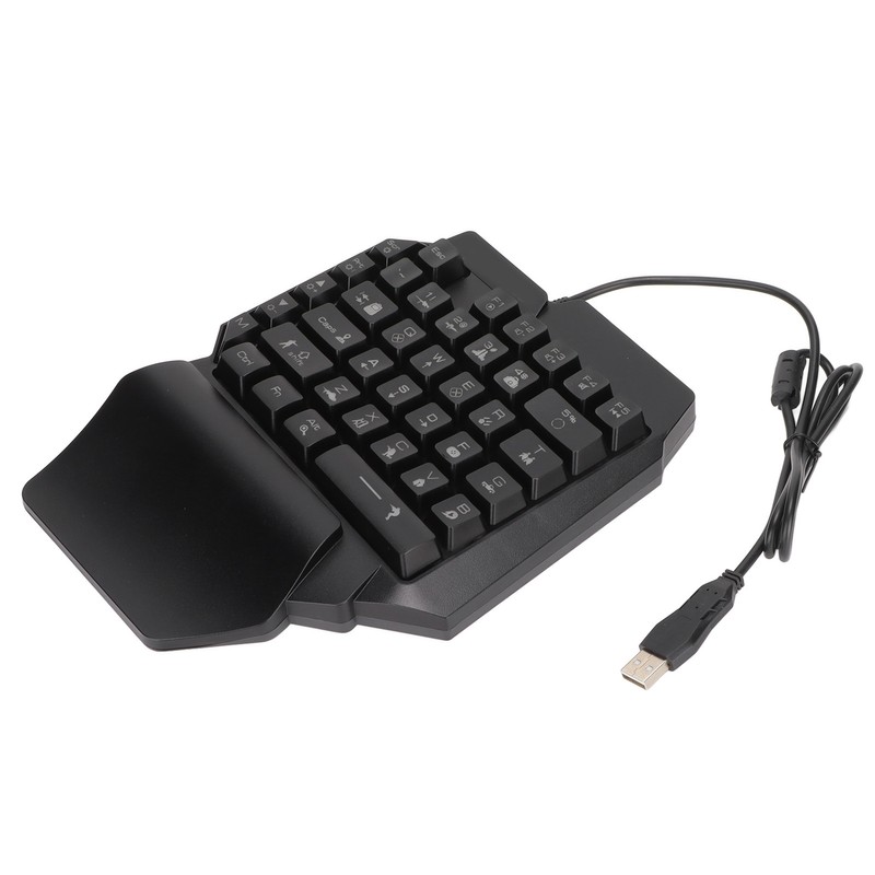 One Handed Gaming Keyboard 39 Keys Luminous Ergonomic Design Anti