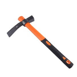 LUBAN Dual Head Hammer Hoe with Heavy Duty Forged Adze and Ergonomic Non-Slip Handle for Gardening, Hunting, Landscaping Outdoor 39mm/15-Inch