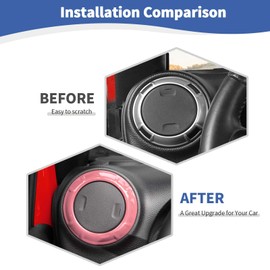 RT-TCZ for Jeep JK Air AC Vents Cover Trim Rings Pink for Jeep Wrangler JK JKU 2011-2017 Pink Interior Accessories 4pcs