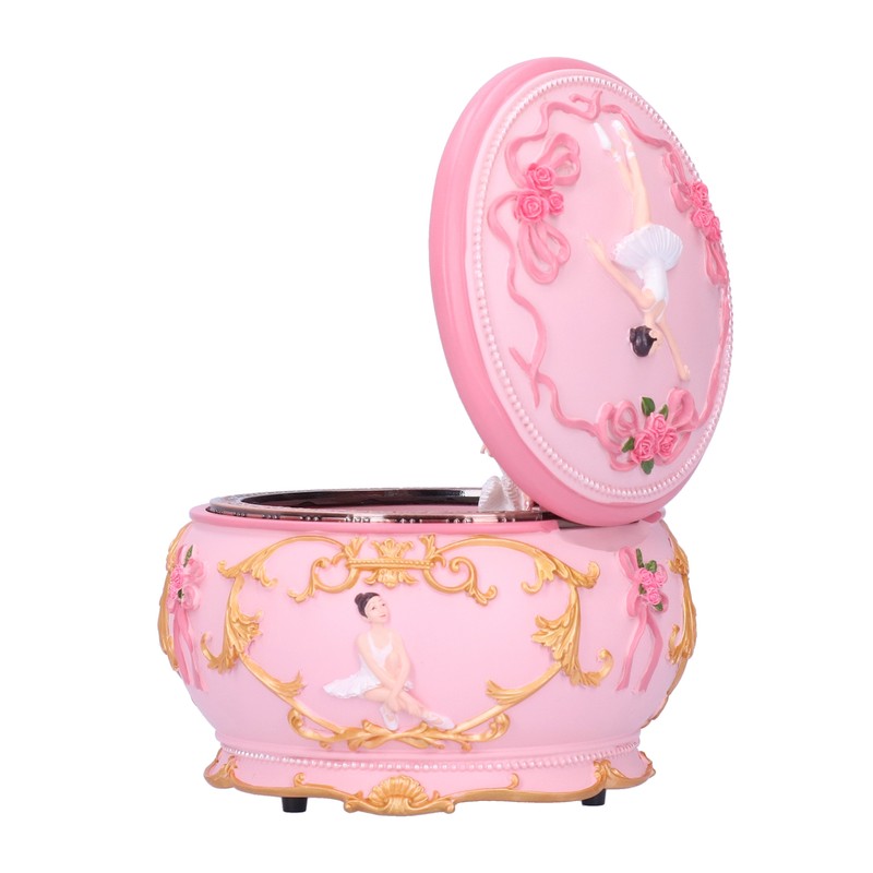 LED Music Box Figurine Rotation Exquisite Music Box Home Decoration