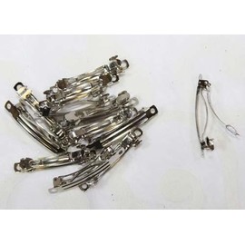 2-3/8 Inch Silver French Barrette Hair Clips (100 Pieces)