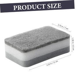 Ipetboom 10-Pack Multi-Use Kitchen Cleaning Sponges Reusable Dish Scrubbers Compact Wok Sponge Set for Effective Dishwashing and Household Cleaning