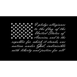 American Flag Pledge of Allegiance Vinyl Truck Window Sticker Decal (13" x 23")