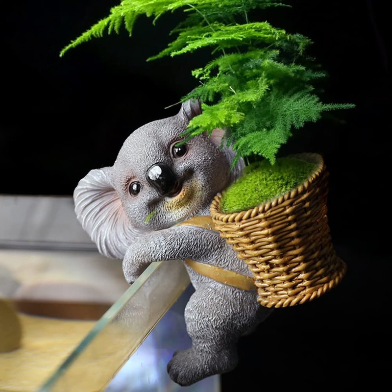 WAYUTO Koala Sculpture Flower Pot Hugger Climbing Koala Planter Pot