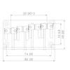 OVSAL Stainless Steel Electric Bass Guitar Bridge 20mm (25/32") String