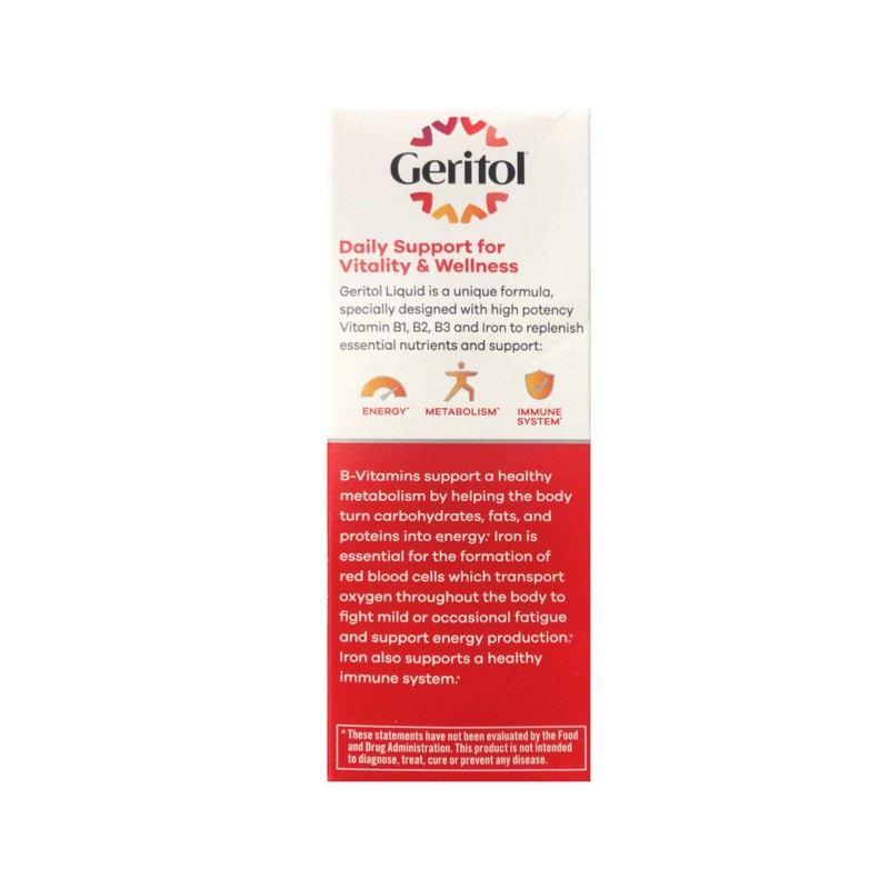 Geritol Liquid Supplement, B-Vitamins & Iron 12 Fluid Ounce (Pack