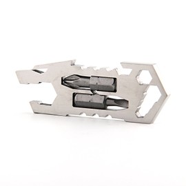 Tiremet Titanium Multi Function Pocket Tool Wrench Screwdriver Bottle Opener EDC Outdoor Survival (Titanium)