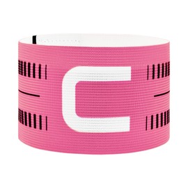 Mezeic Captain Armband, Unisex C Captain Armbands Soccer Adjustable Football Player Captain's Arm Bands Sport Team Training for Youth and Adult - Pink