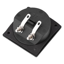Push Spring Type with 2 Mounting Holes Acoustic Components Terminal Connector Simple Installation Black for Home Hotel DIY Applications