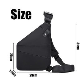 1 Piece Casual Right Chest Bag, Multi-layer Waterproof Crossbody Bag, Fashionable Small Shoulder Bag, Suitable for Daily Hiking, Cycling and Sports Training (Black)