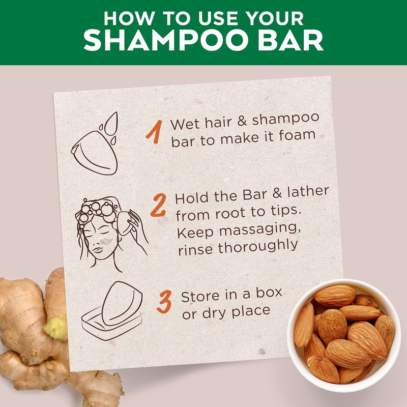 Garnier Ultimate Blends Ginger Recovery Revitalising Shampoo Bar Weak, Dull