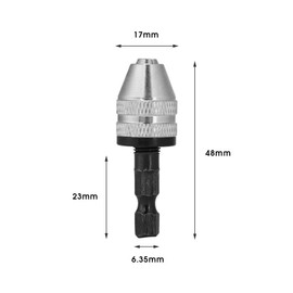 6.5mm Drill Chuck Hex Shank Electric Screwdriver Drill Chuck Adapter Quick Change Converter (H01334)