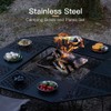 8pcs Stainless Steel Plates and Bowls Set Camping Dinner Dish