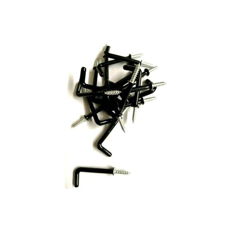 SISI UK Plastic Coated Square Dresser Hooks - Ceiling Hooks