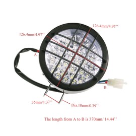PRO BAT 12V LED 3Wire Front Head Light ATV Headlight Lamp Fits for 50cc 70cc 90cc 110cc 125cc 150cc 200cc ATV Quad 4 Wheeler Go Kart Roketa Sunl Taotao Coolsport