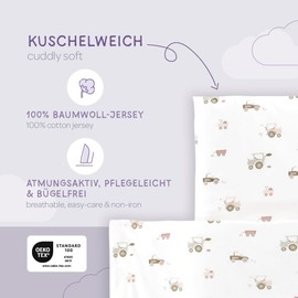 Träumeland Bed Linen Made of Cotton Jersey, Soft Baby Bed Linen Made from 100% Cotton, Breathable, Oeko-Tex 100 Certified, Easy Care
