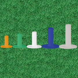 LOVMEAD Golf Tees Rubber Short Long Golf Tees Driving Range Tee Mixed Set Value 5 10 Pieces Practice Golf Tee Training Winter Tees Holder 38 57 70 76 80 mm for Exercise Mat (Multicoloured, 5 Pieces)