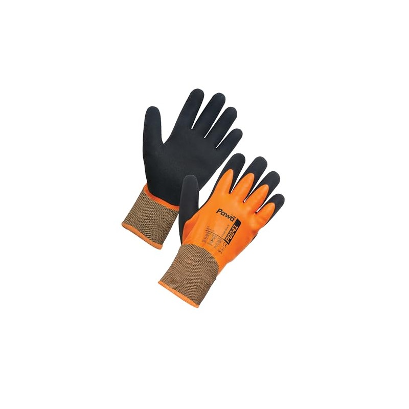 Pawa Water-Resistant Thermal Gloves – Latex-Coated Dual-Dipped Cold Weather Work