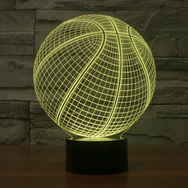 3D Optical Illusion Basketball Lamps,7 Colors Gradual Changing Nightlight Room Decor Table Lamps