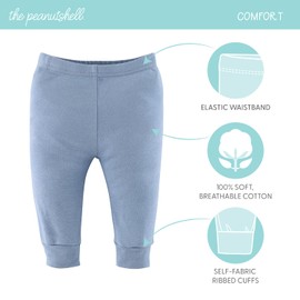 The Peanutshell Baby Pants for Boys, Blue Camo, 5 Pack, Newborn to 24 Months (1631PAN5, US, Age, 3 Months)