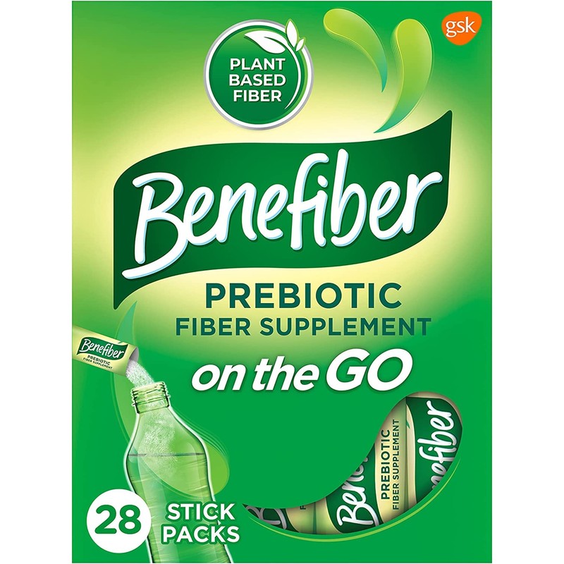 Benefiber Prebiotic Fiber Supplement On-the-Go Drink Mix, Clear & Taste-Free,