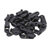 20pcs Hearing Aid Lanyard Clip Black ABS Clip Replacement Accessory