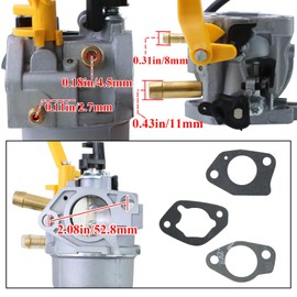 KIKITE Carburetor 380723515 Compatible with Firman H07553 7500 9400 Watts Dual Fuel Generator H07552 Huayi#490.131000.16F