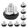 LIDSCURA 8 Pack 5/16-18 Adjustable Stainless Steel Screw-in Furniture Levelers