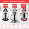 Stainless Steel Mixer Accessories Compatible with KitchenAid 4.5-5 Qt Tilt-Head,
