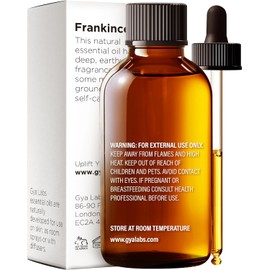 Gya Labs Frankincense Essential Oil - Huge 4 Fl Oz - 100% Pure Natural Frankincense Oil for Skin, Face, Massages & Candle Making Scent - Premium Grade for Wellness & Comfort - Woody & Calming