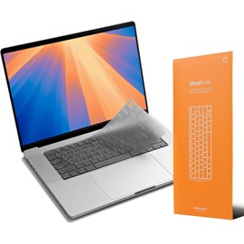 GhostCover FlexType Premium Keyboard Protector for High-Performance Typing, Compatible with 2021-2025 MacBook Pro 14/16 MacBook Air 13/15 M5/M4/M3/M2/M1 Pro/Max, US Keyboard Layout, Translucent